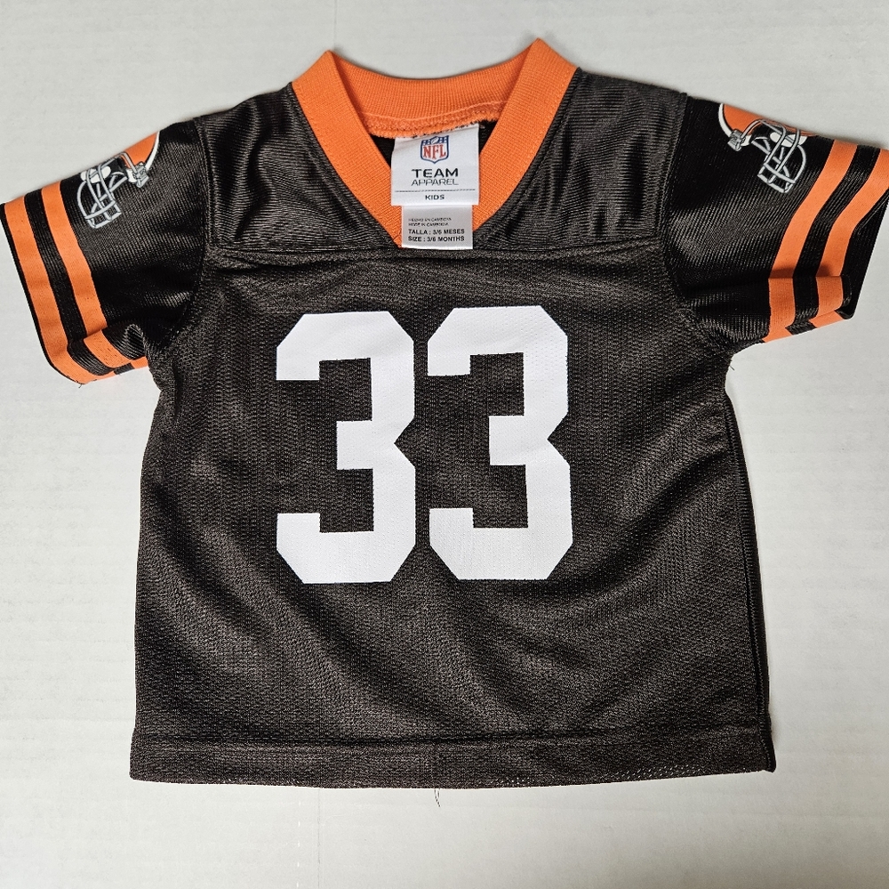 NFL Cleveland‎ Browns 33 Jersey Size 3/6 Months